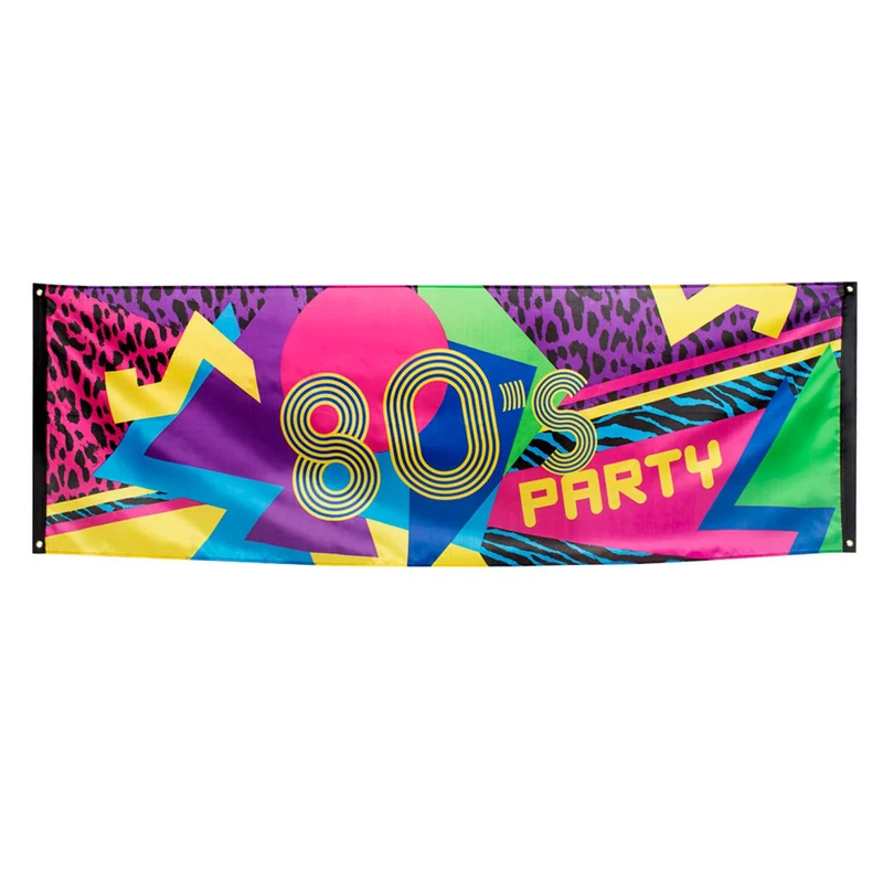 Banner "80´s Party" Polyester | 74 x 220 cm