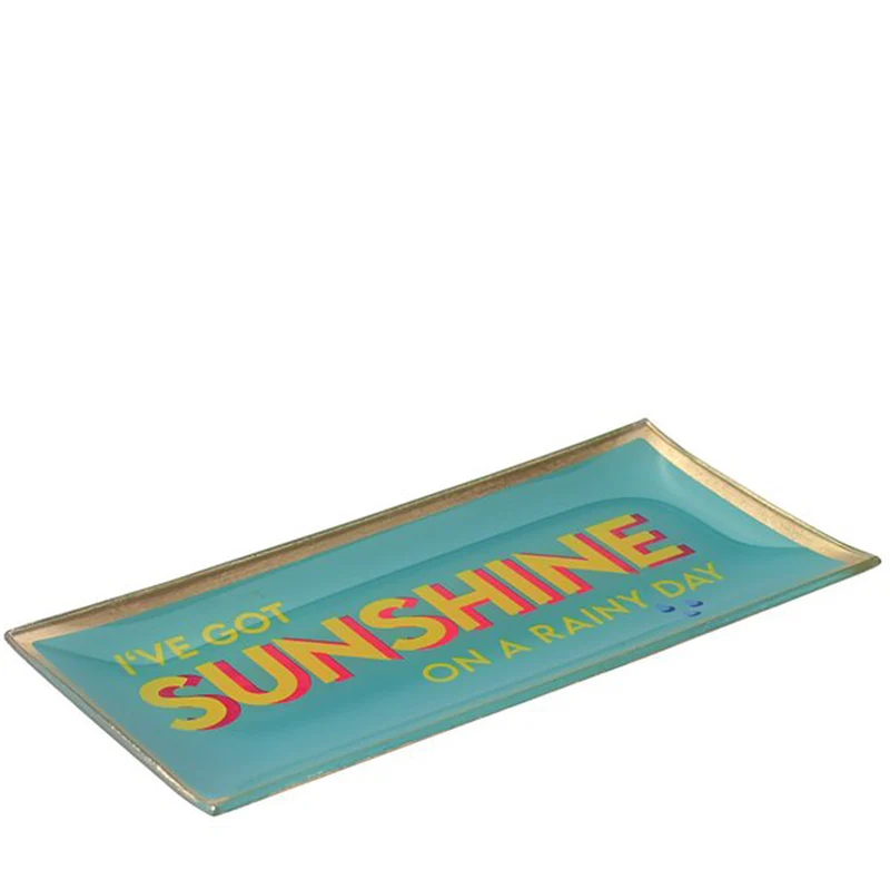 Glasteller Sunshine türkis groß