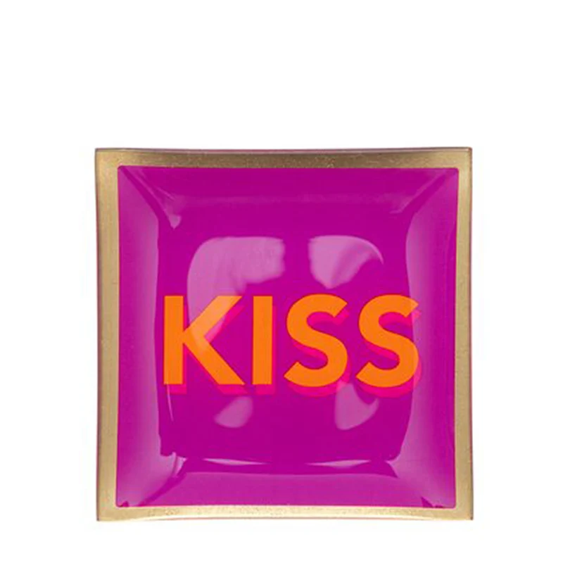 Glasteller Kiss pink klein