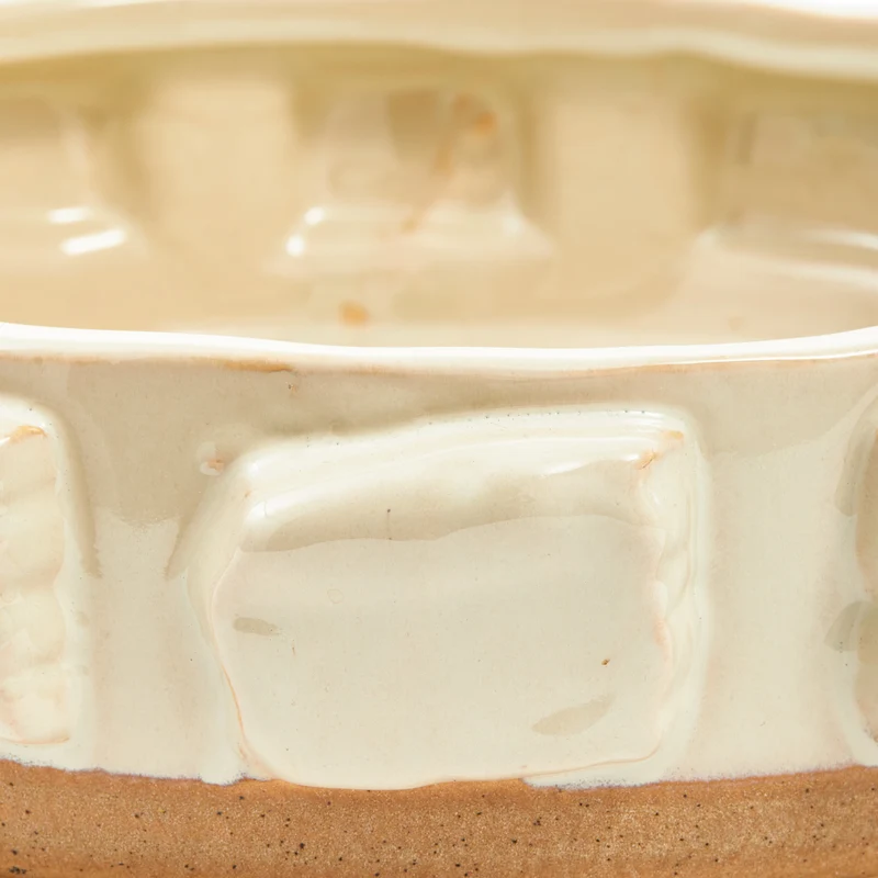 Bowl STUCTURE beige Ø39,5 x H10 cm
