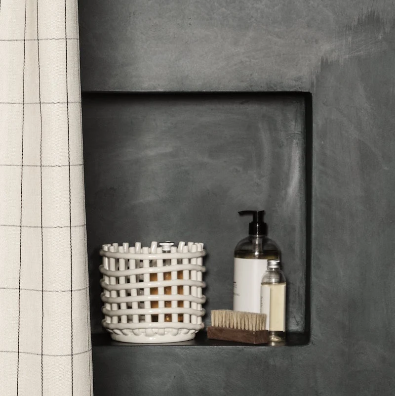Ceramic Basket Obstschale Keramik geflochten - ferm LIVING