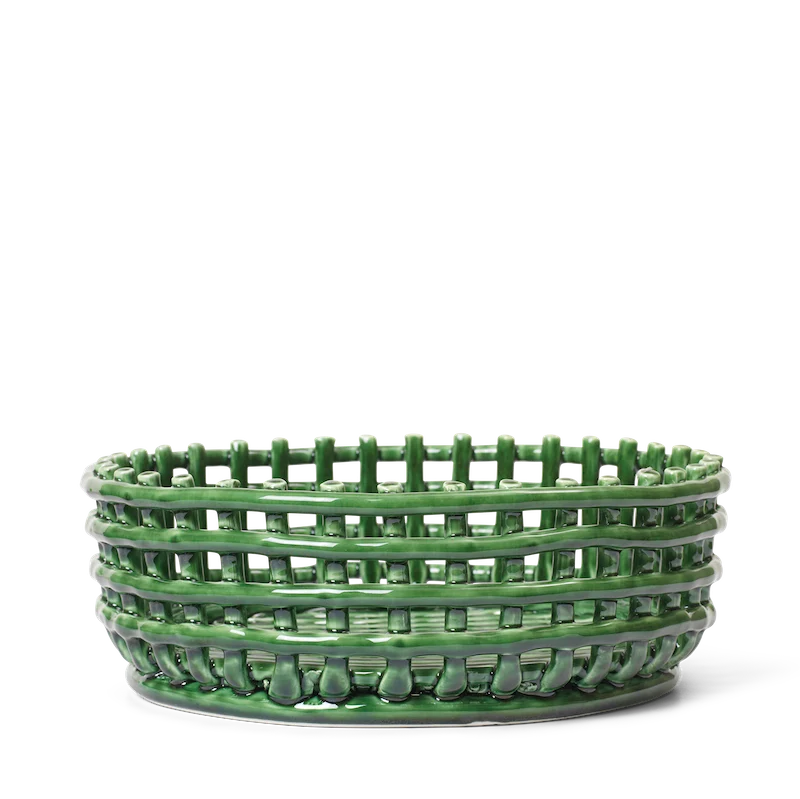 Ceramic Basket Obstschale Keramik geflochten - ferm LIVING