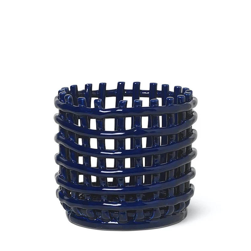 Ceramic Basket Obstschale Keramik geflochten - ferm LIVING