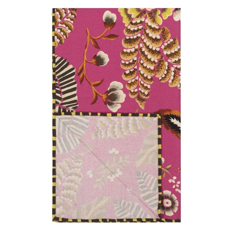 Merinowolldecke ROSE DE DAMAS CERISE
