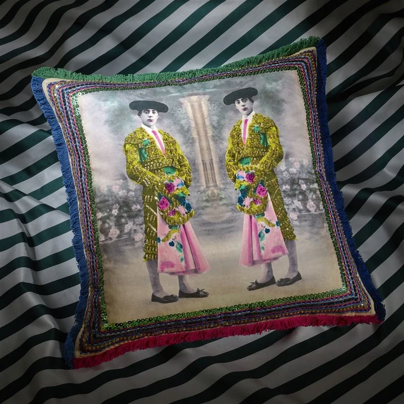 Satin-Kissen TORERO TWINS Mosaique 50x50 cm