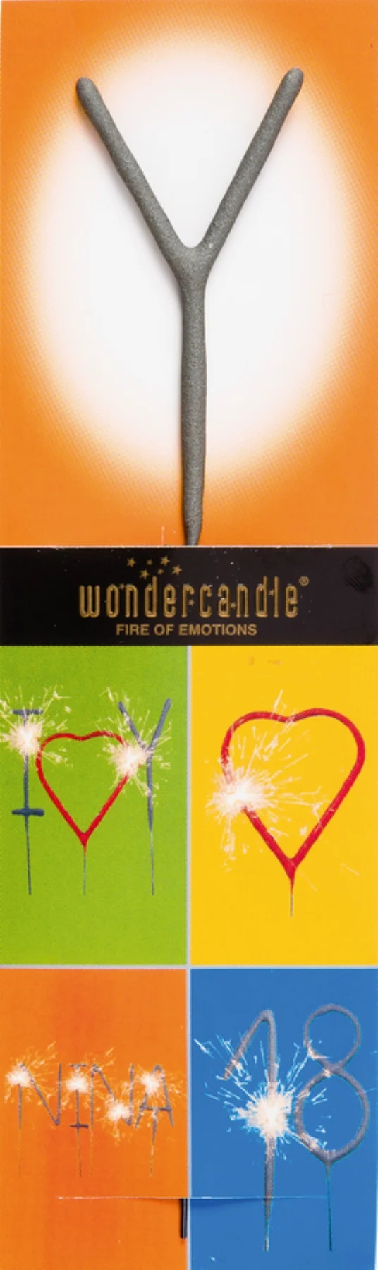 Wunderkerze Buchstabe Classic Y 6,5cm 35s