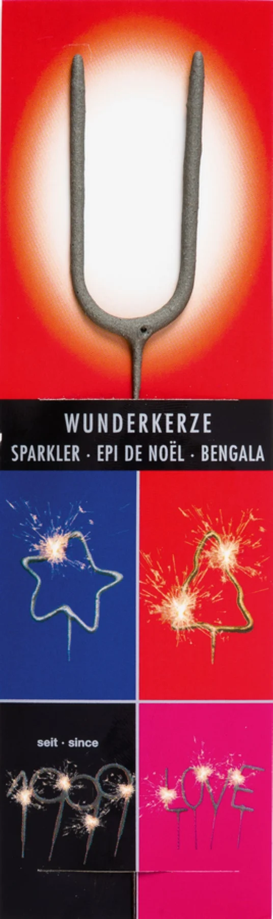 Wunderkerze Buchstabe Classic U 6,5cm 35s