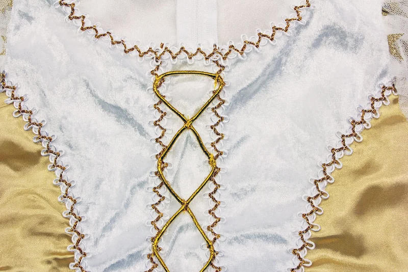 Kinder Engelskostüm "Lea" mit Sternen - Weiß Gold | Christkind Kleid Weihnachten