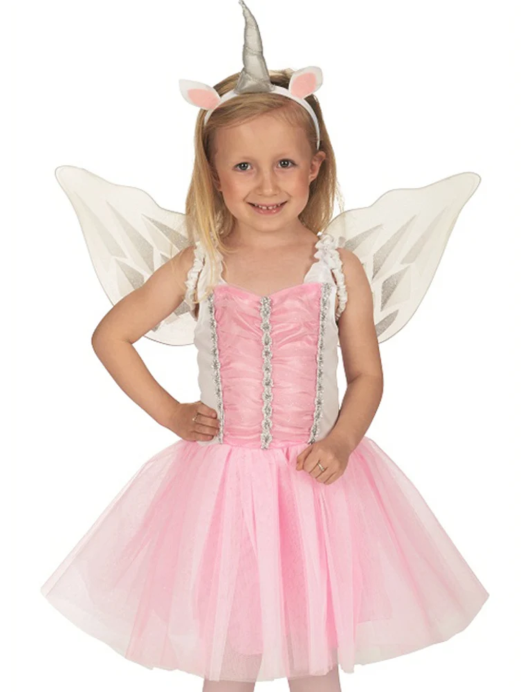 Einhorn Ballerina Kostüm für Mädchen - Rosa | Kinder Märchenkostüm