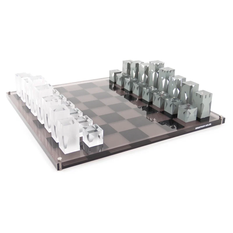 Schachspiel aus Acryl 'CHESS SET' smoke