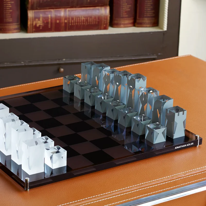 Schachspiel aus Acryl 'CHESS SET' smoke