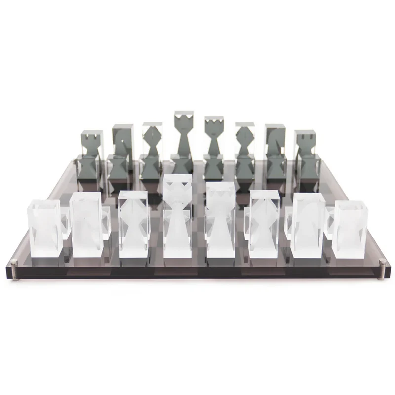 Schachspiel aus Acryl 'CHESS SET' smoke