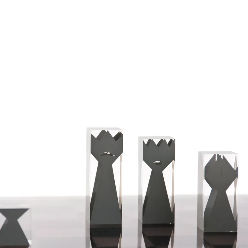 Schachspiel aus Acryl 'CHESS SET' smoke
