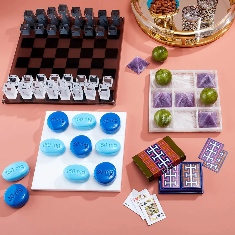 Schachspiel aus Acryl 'CHESS SET' smoke