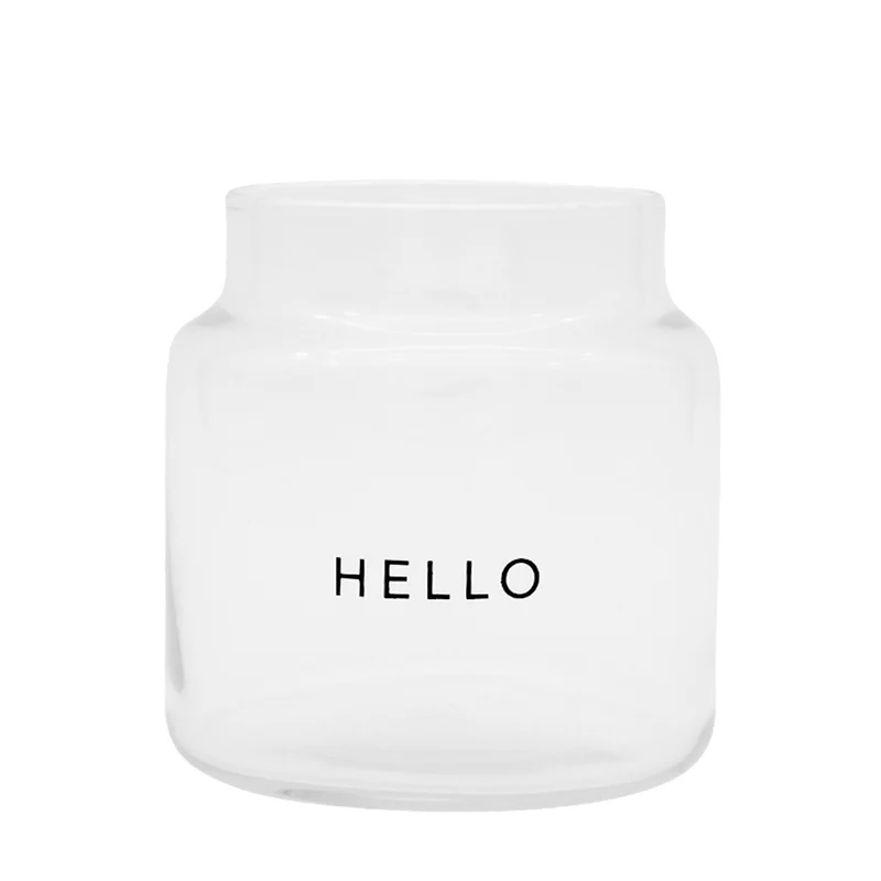 Eulenschnitt Vase aus Glas Hello Mittel