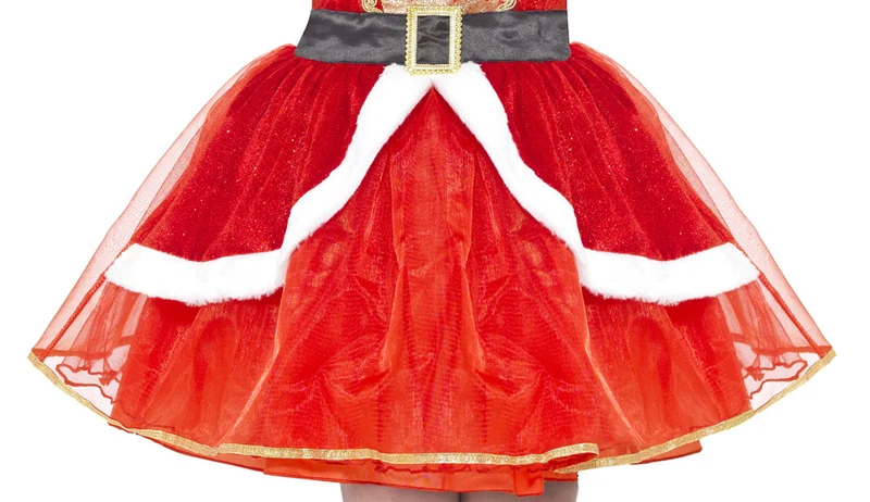 Miss Santa Kostüm mit Lichteffekt für Mädchen