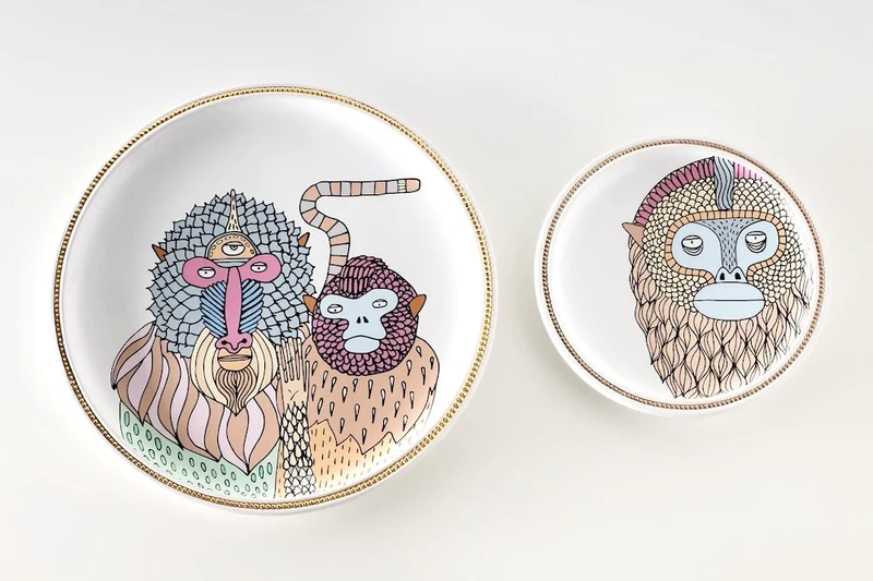 PRIMATES Dekoteller von Bosa, Keramik, G6, ø26 cm