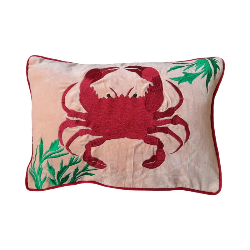 Kissen Tropical KRABBE, Baumwollsamt 40x60cm