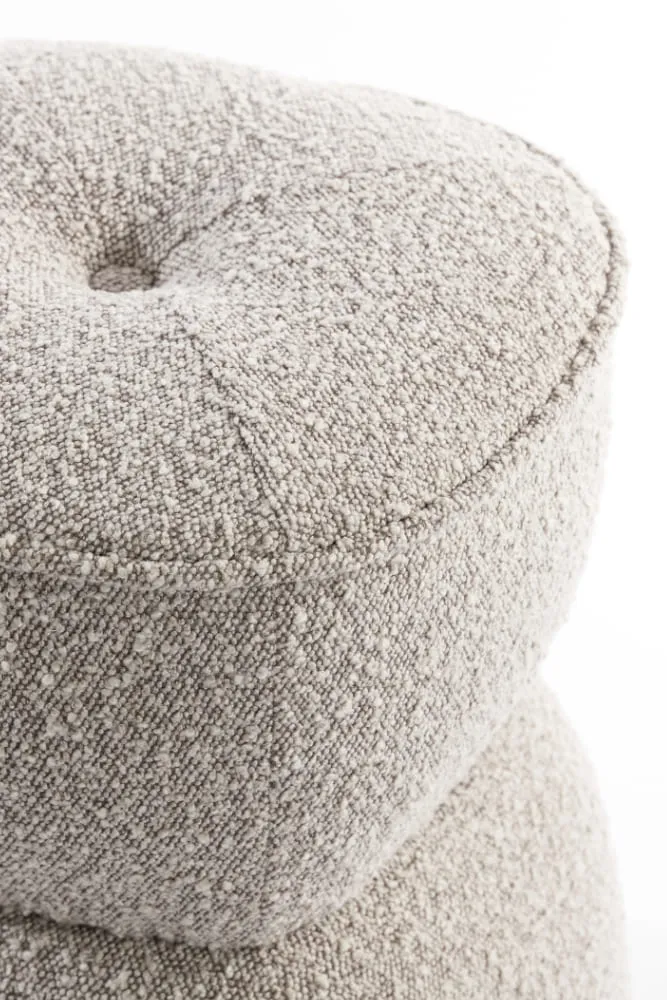 Sitzpouf LEYLA beige Ø40x46 cm