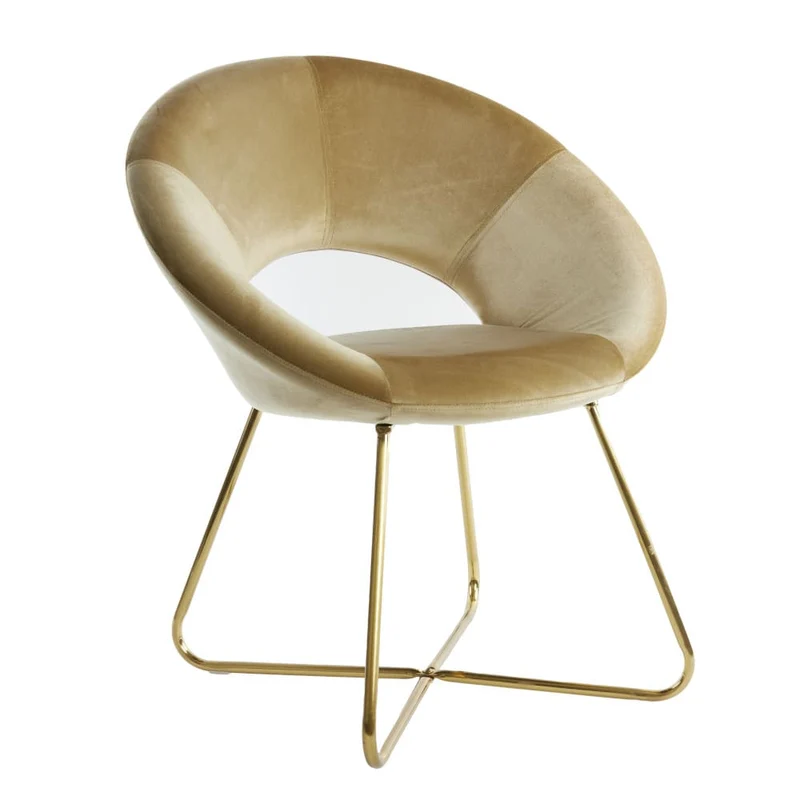 Stuhl ANTONY velvet-shiny-gold