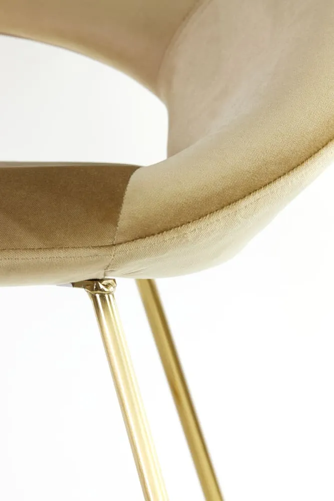 Stuhl ANTONY velvet-shiny-gold