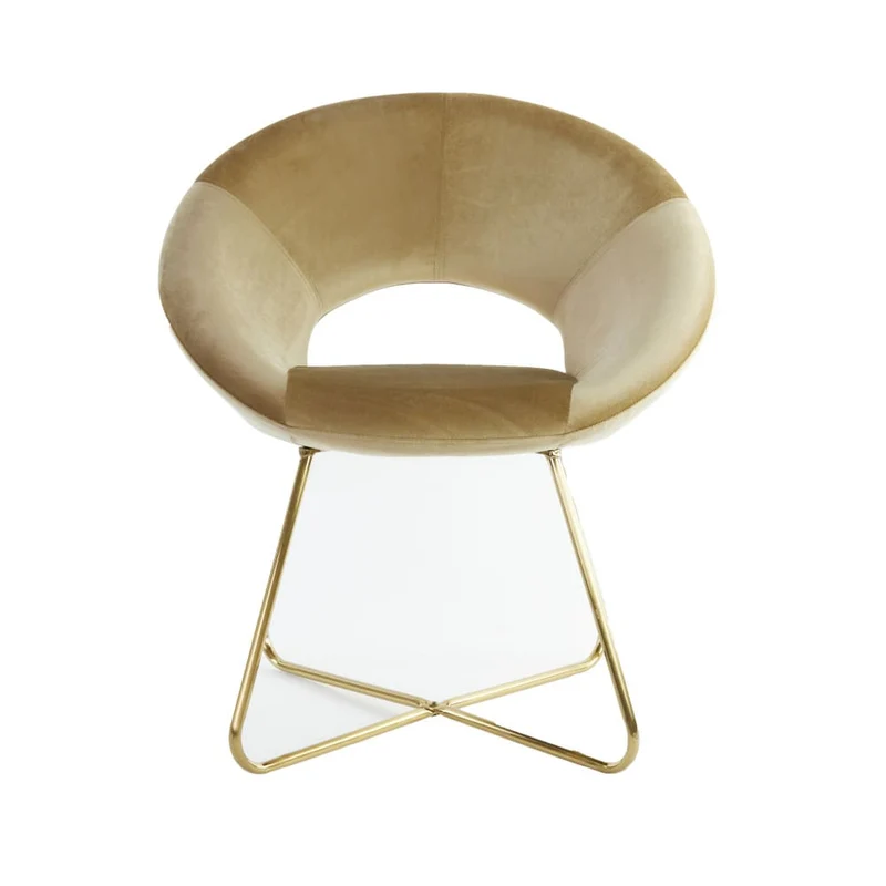 Stuhl ANTONY velvet-shiny-gold