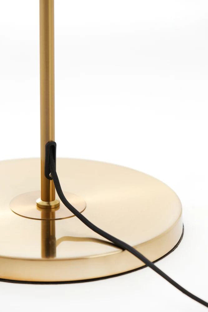 Stehleuchte MEDINA Rauchglas + Gold Ø30x160 cm