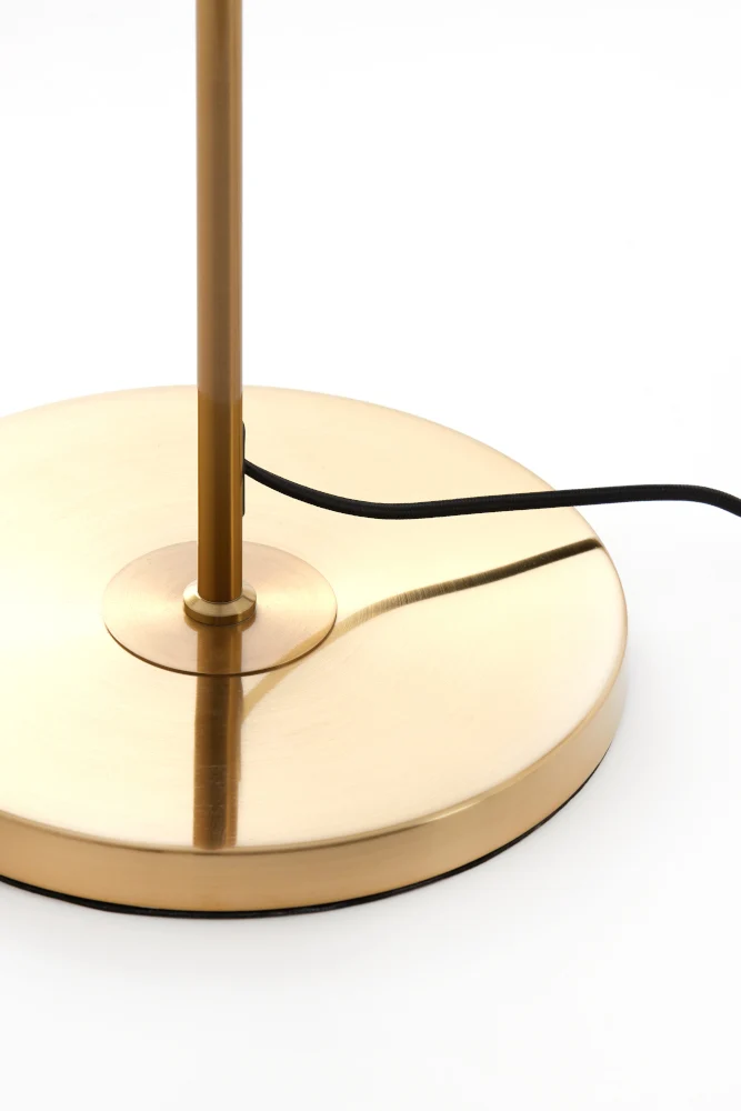 Stehleuchte MEDINA Rauchglas + Gold Ø30x160 cm