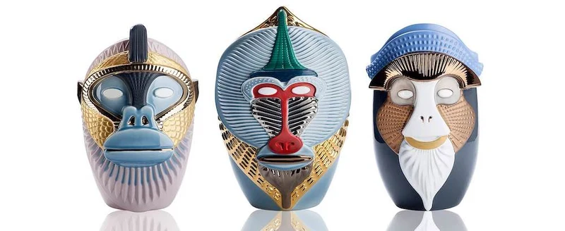 Bosa Primates MANDRILLUS Vase