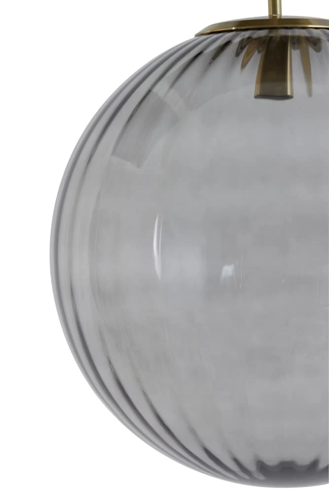 Hängeleuchte MAGDALA Ø40 cm hell grau + gold