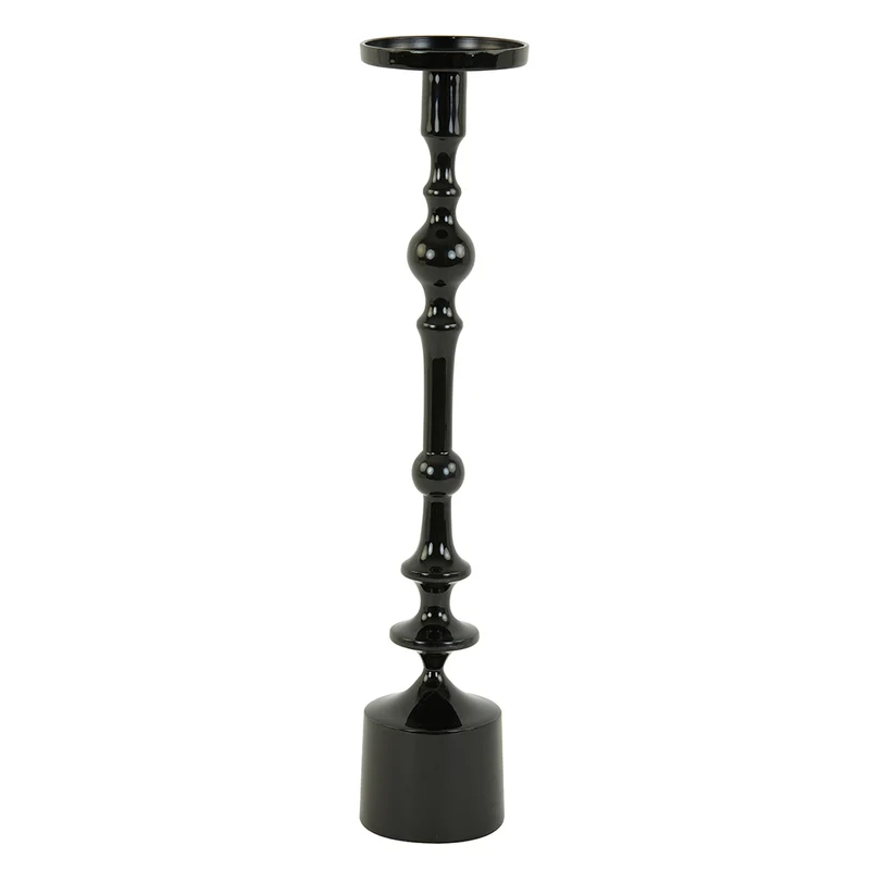 Kerzenhalter SHEVA shiny schwarz, H54 cm