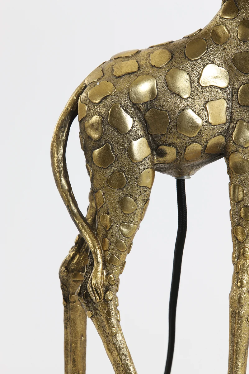 Tischlampe GIRAFFE, antik bronze+samt schwarz