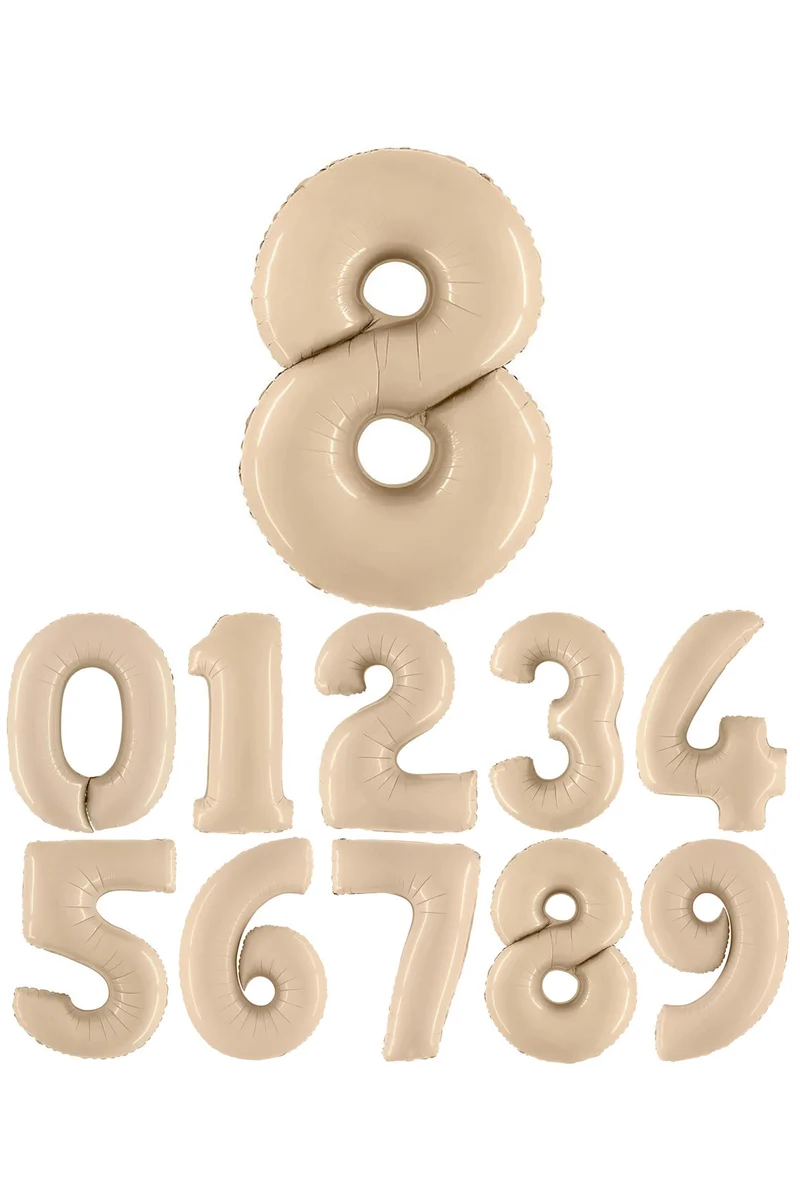 Riesenzahl Folienballon 26"/66cm | Satin Cream