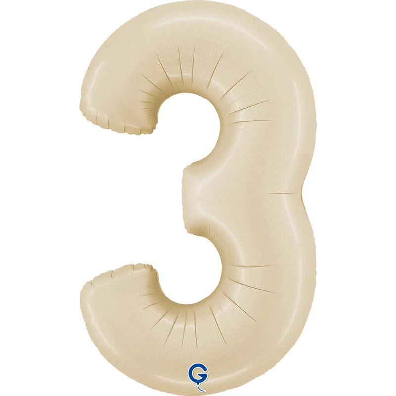 Riesenzahl Folienballon 26"/66cm | Satin Cream
