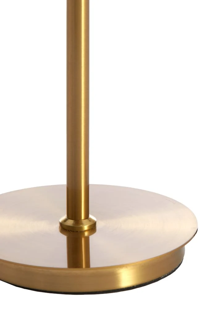 Tischleuchte MEDINA, Rauchglas + Gold, Ø20x43 cm