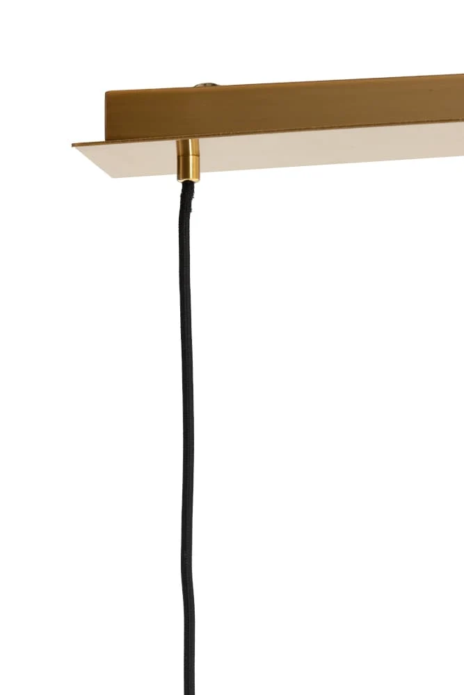 Hängeleuchte 3L MEDINA Rauchglas + Gold 120x30x30 cm