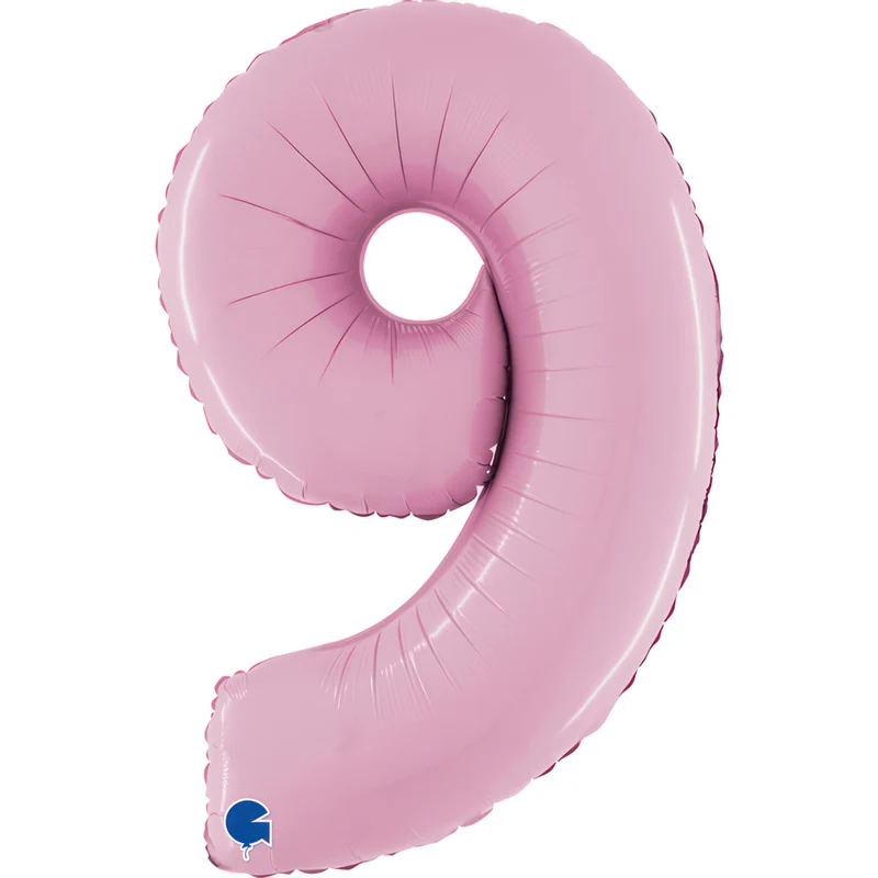 Riesenzahl Folienballon 26"/66cm | Pastel Pink #9