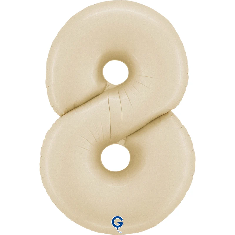 Riesenzahl Folienballon 26"/66cm | Satin Cream #8