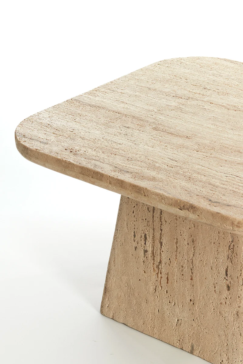 Couchtisch KEPAMI travertin sand 60×60×36cm