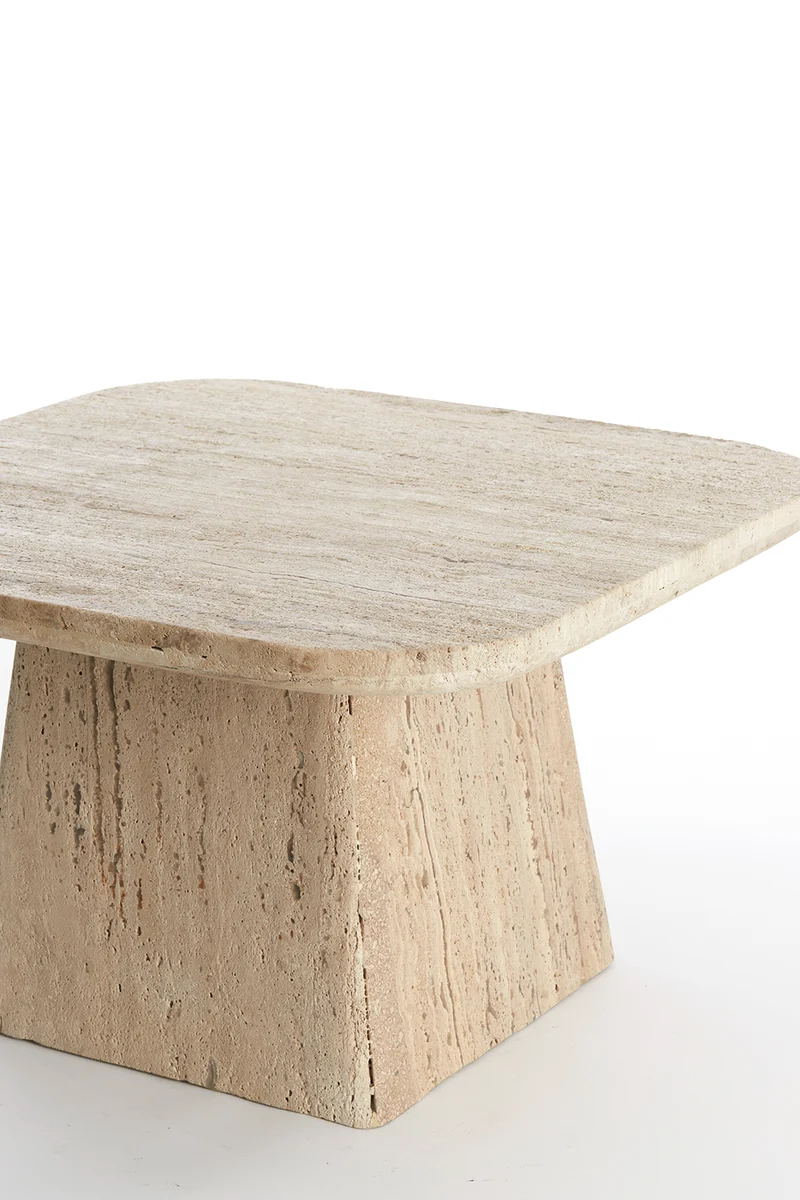Couchtisch KEPAMI travertin sand 60×60×36cm