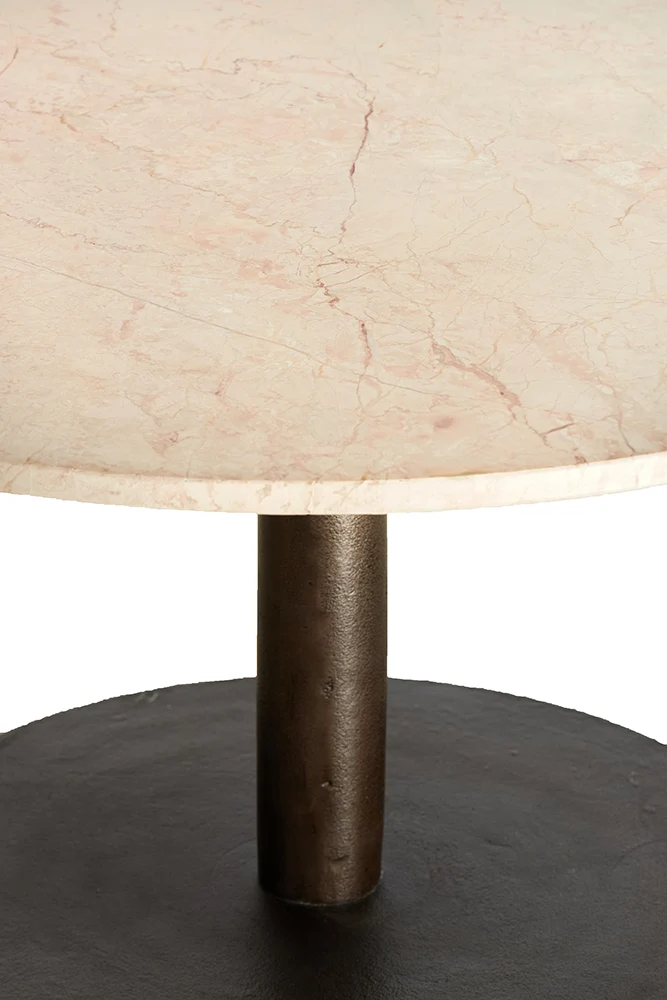 Couchtisch PAZO sand-rosa, dunkelbraun