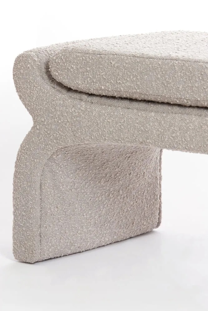 Hocker NAFYA, bouclé taupe 119x45x48cm