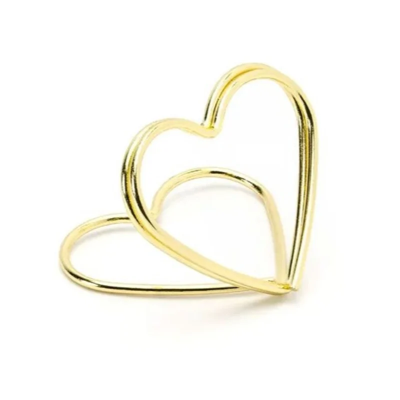Platzkartenhalter Herzen Gold 2,5cm | 10 Stück