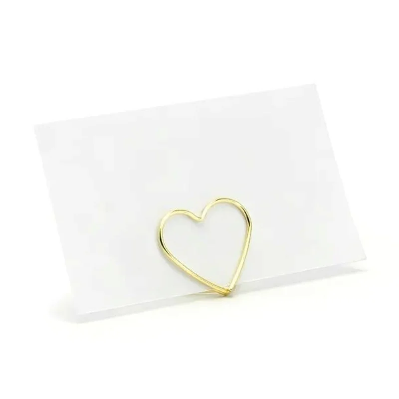 Platzkartenhalter Herzen Gold 2,5cm | 10 Stück