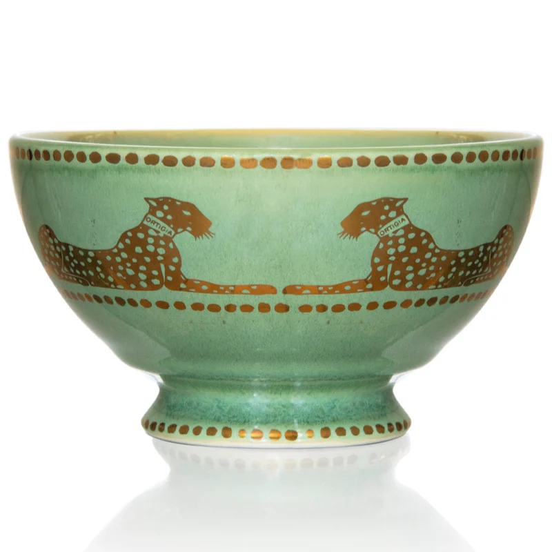 2er-Set Ortigia Sicilia Ceramic BOWL, grün-gold