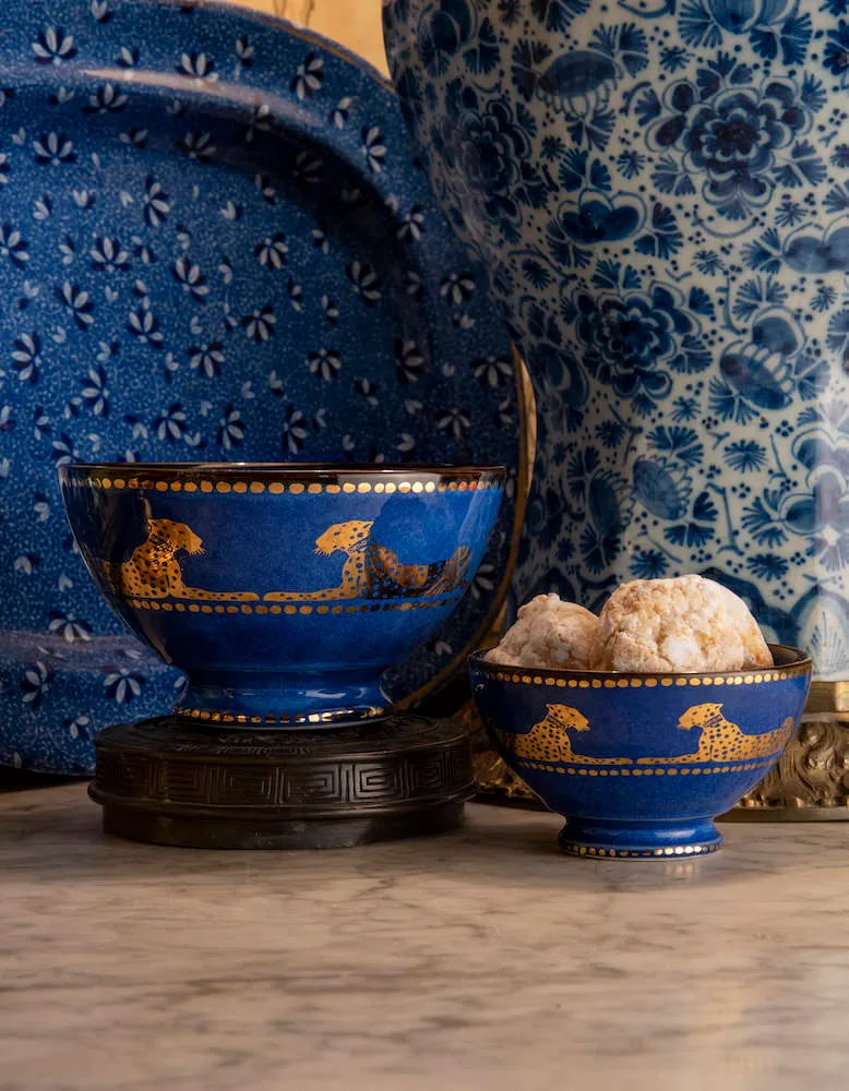 Ortigia Sicilia Ceramic BOWL, blau-gold, ø14,5 cm