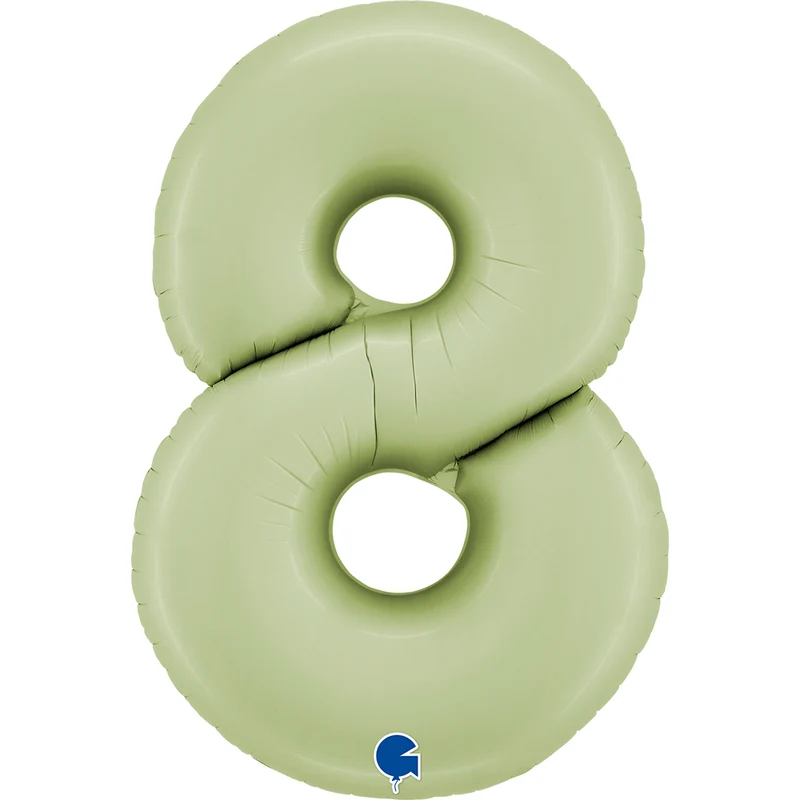 Riesenzahl Folienballon 26"/66cm | Satin Olive #8