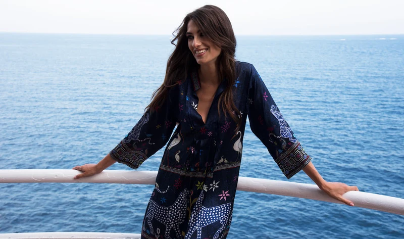 Kaftan BLU NOTTE, 100% Seide