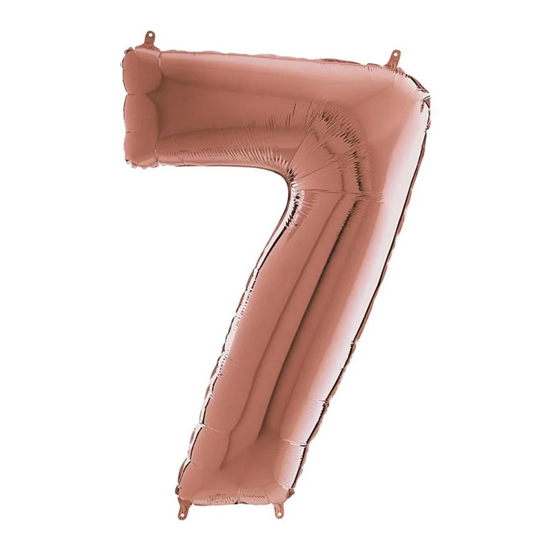Riesenzahl Folienballon 26"/66cm | Rosegold #7