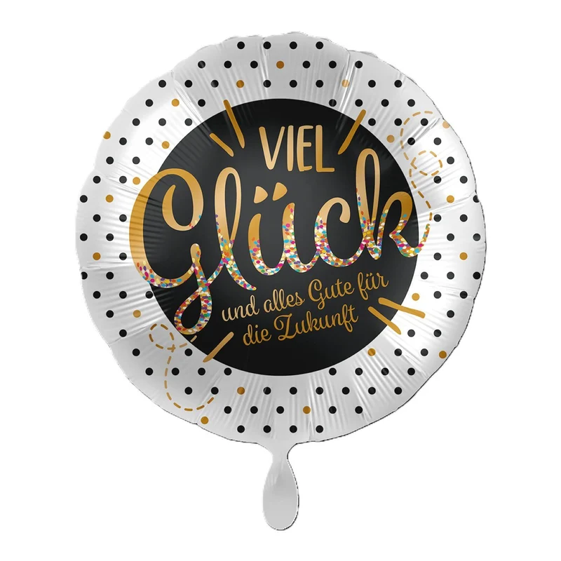 18"/Ø43cm Folienballon "Viel Glück und alles Gute für die Zukunft"